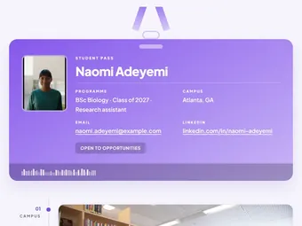 Campus PitchPage template