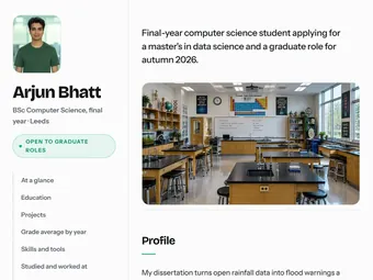 Scholar PitchPage template