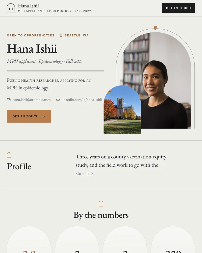 Editorial Arch PitchPage template