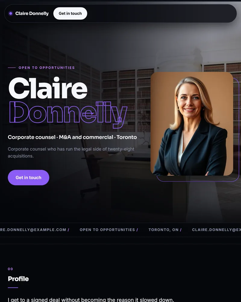 Momentum PitchPage template