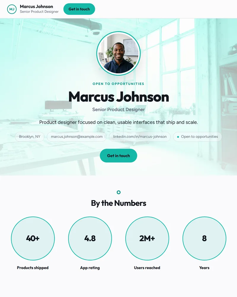 Accent Ring PitchPage template