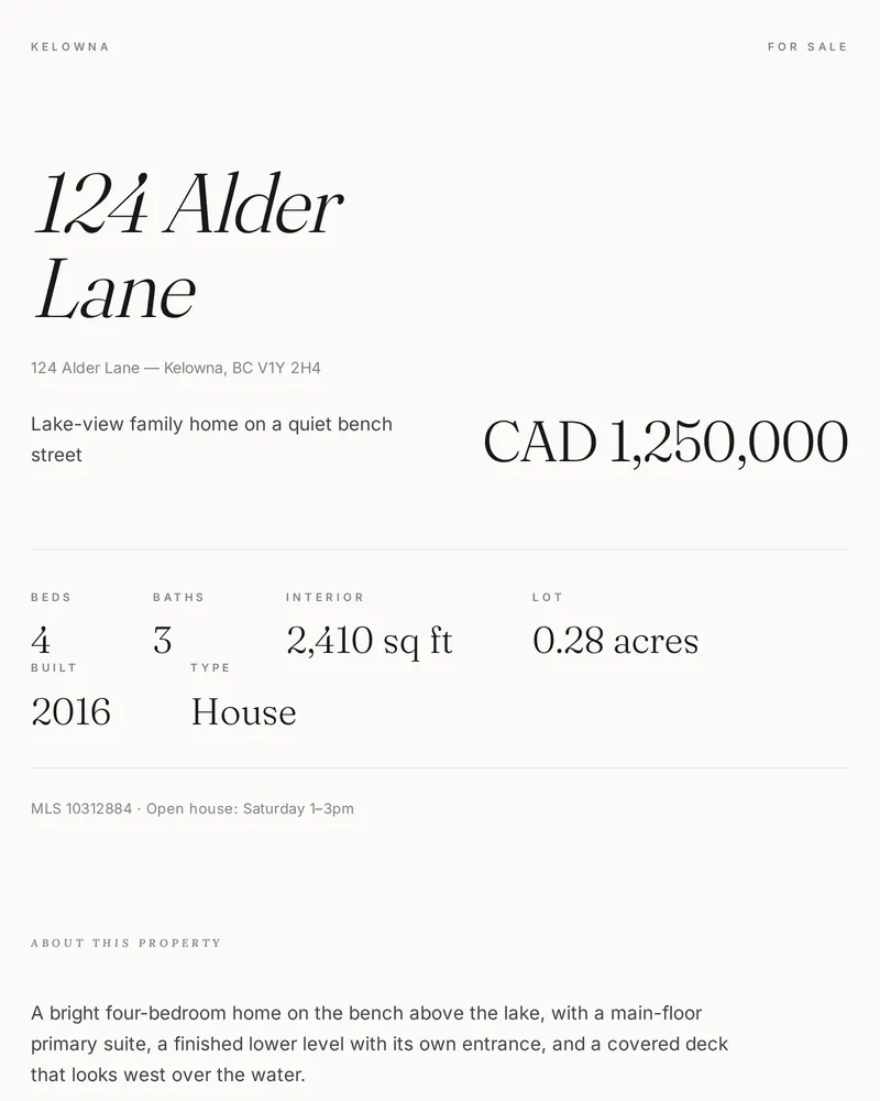 Sightline style pitch page example